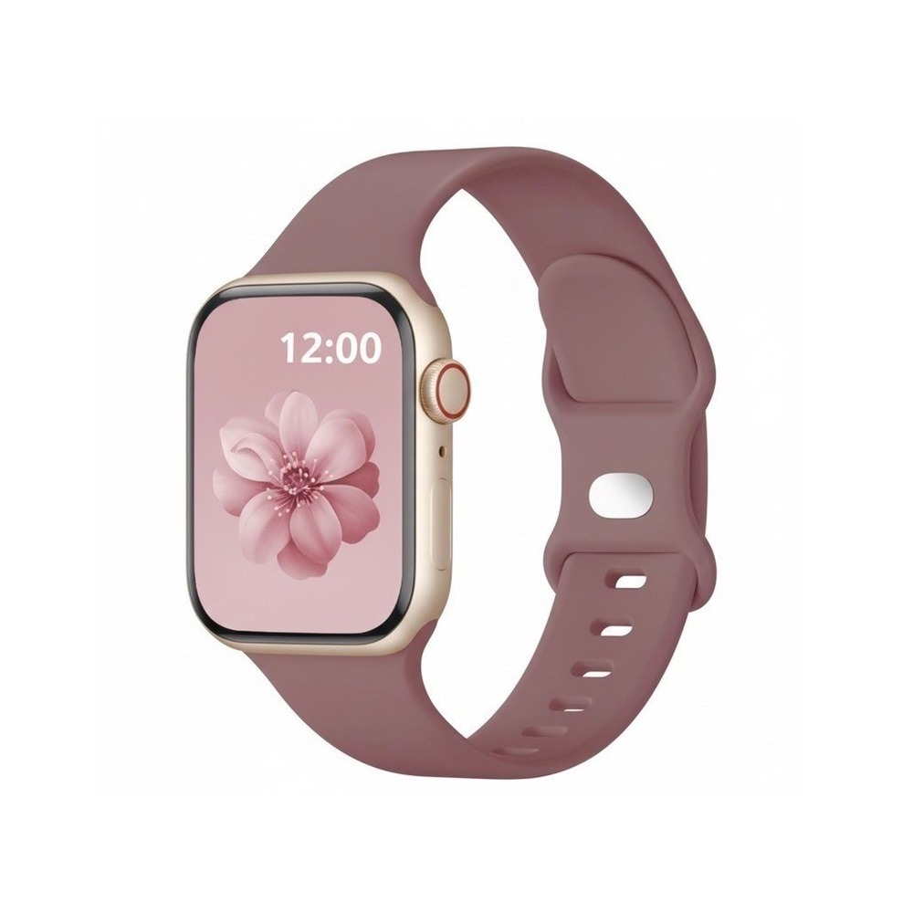 Apple iWatch Compatible Series 9-1 Sporty Wine Silicone Watch Band 38/40/41mm